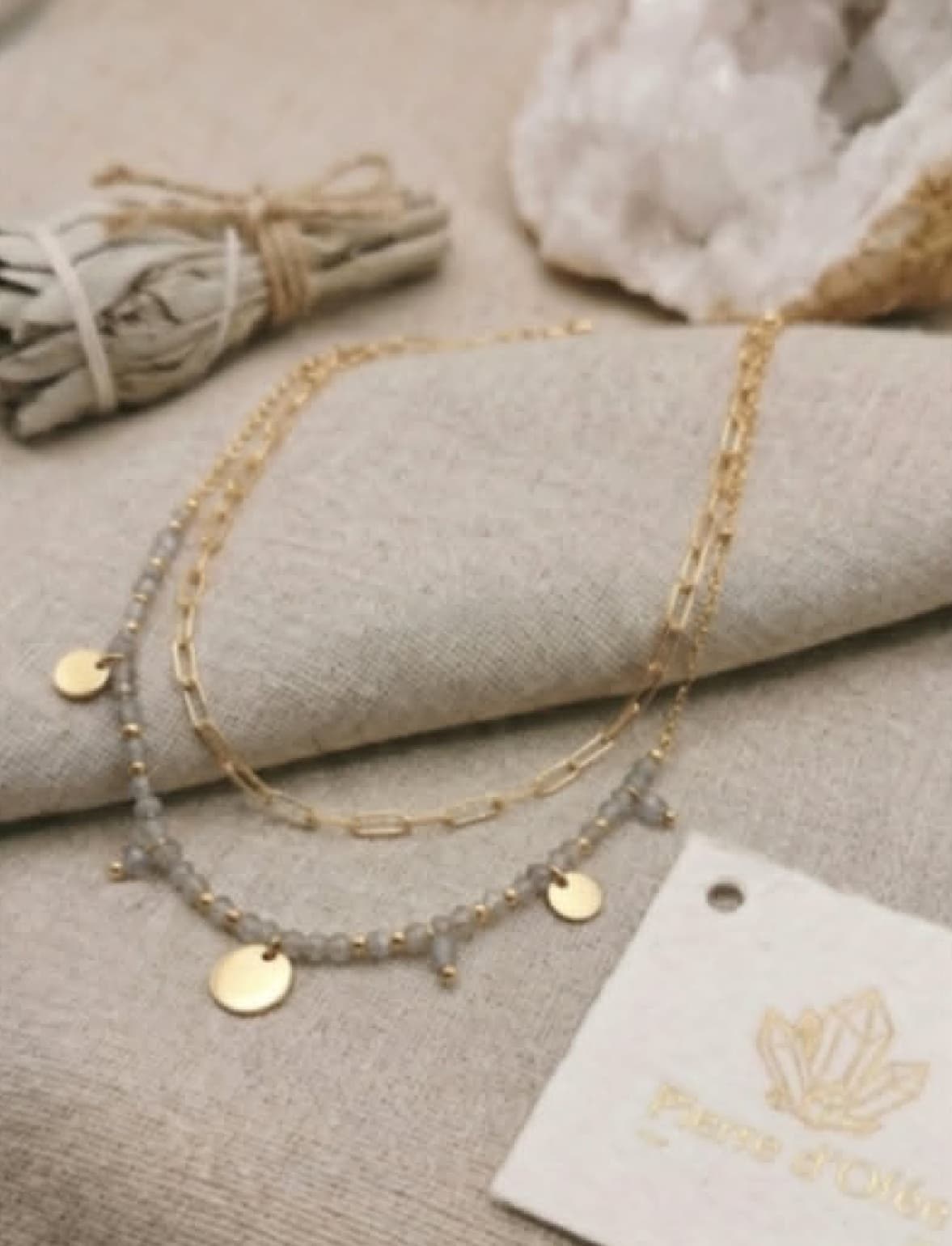 Collier Doré — Labradorite