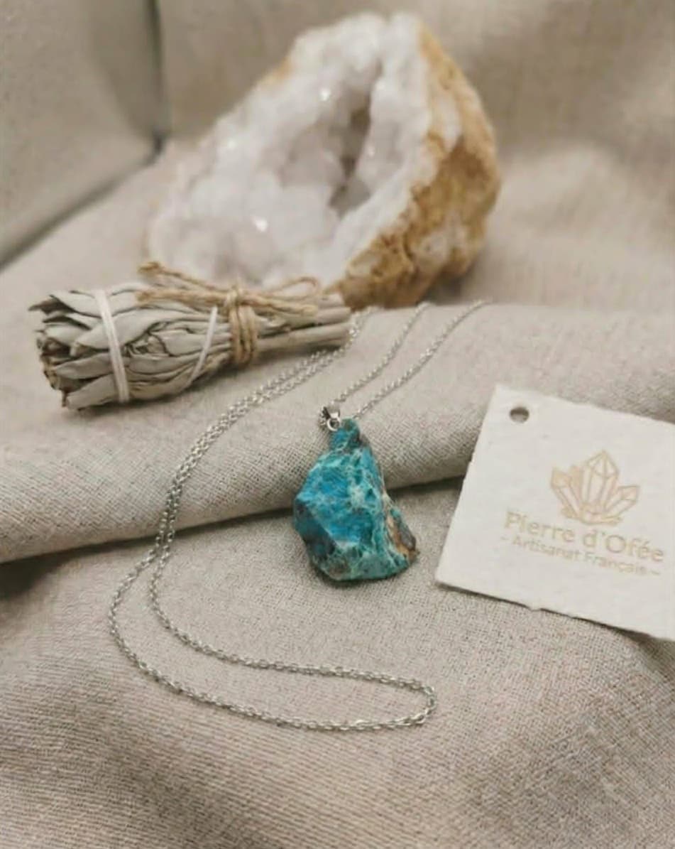 Pendentif Pierre Brute — Chrysocolle